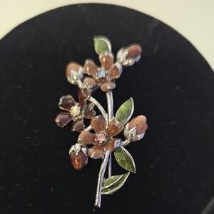 Vintage Liz Claiborne Floral Brooch